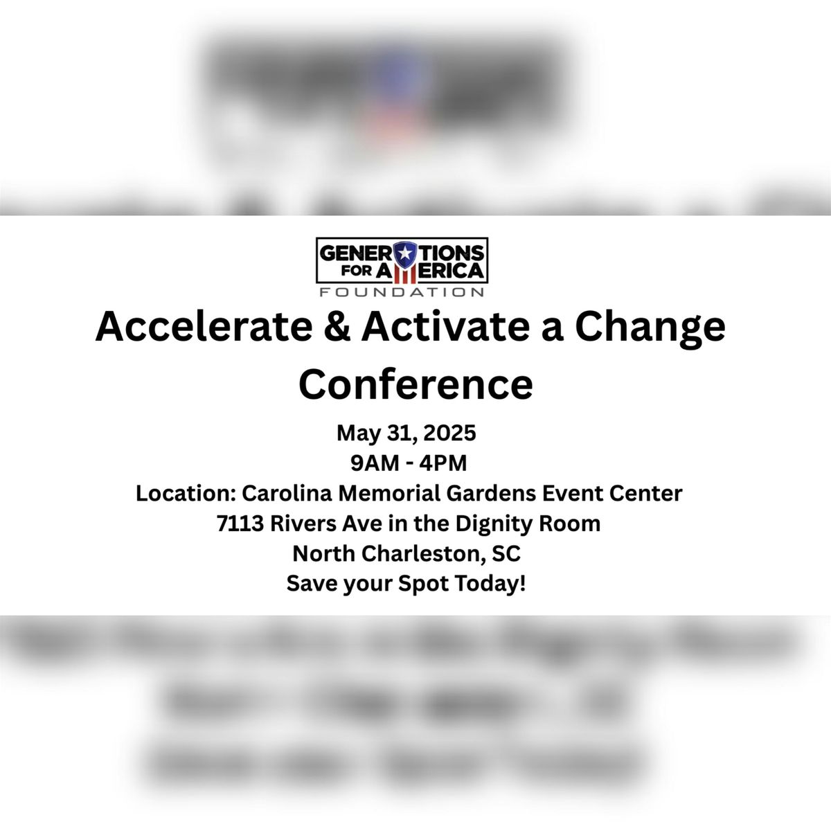 Accelerate & Activate a Change Conference, 31 May | Event in North Charleston | AllEvents