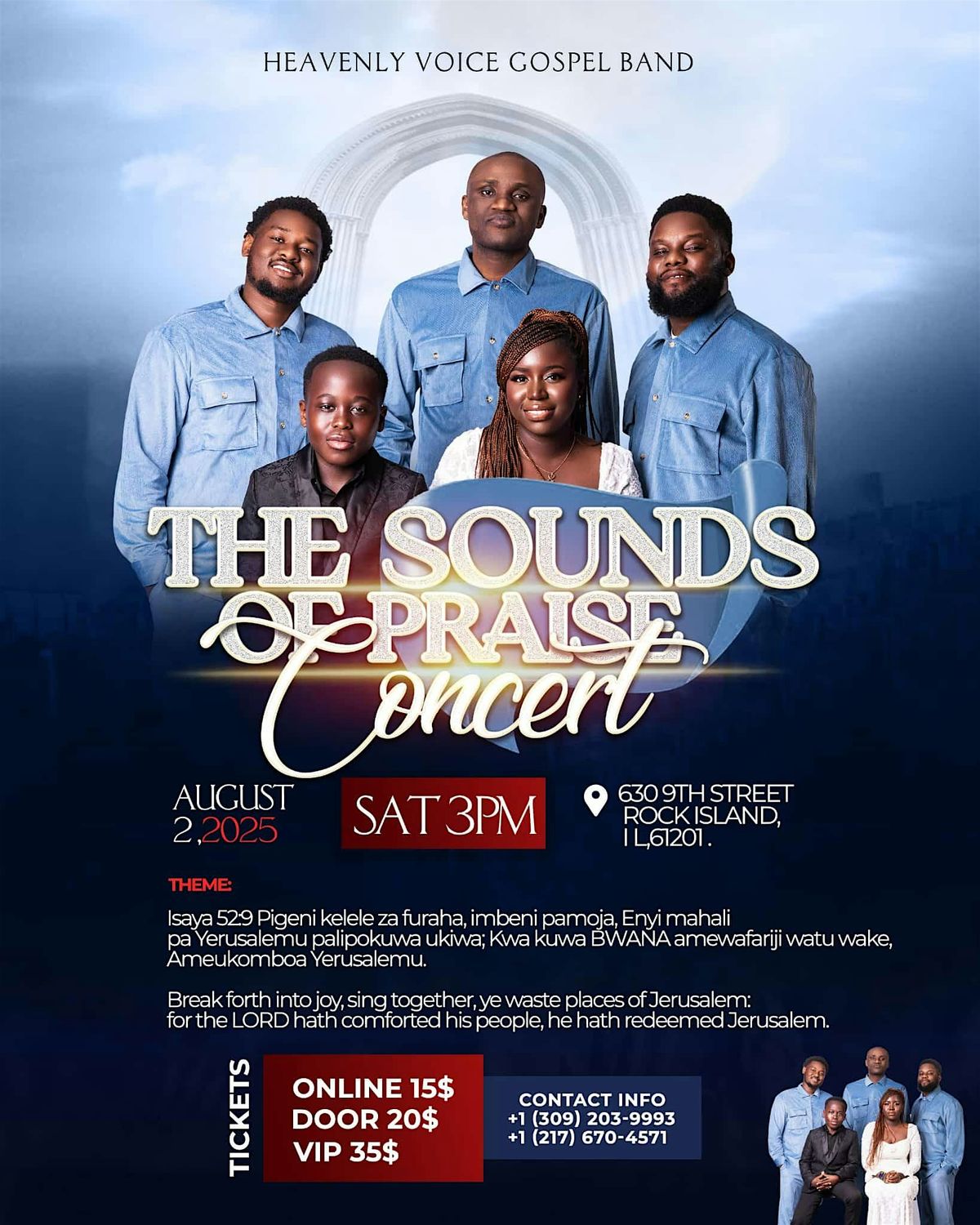 The Sound Of Praise, 2 August | Event in Rock Island | AllEvents