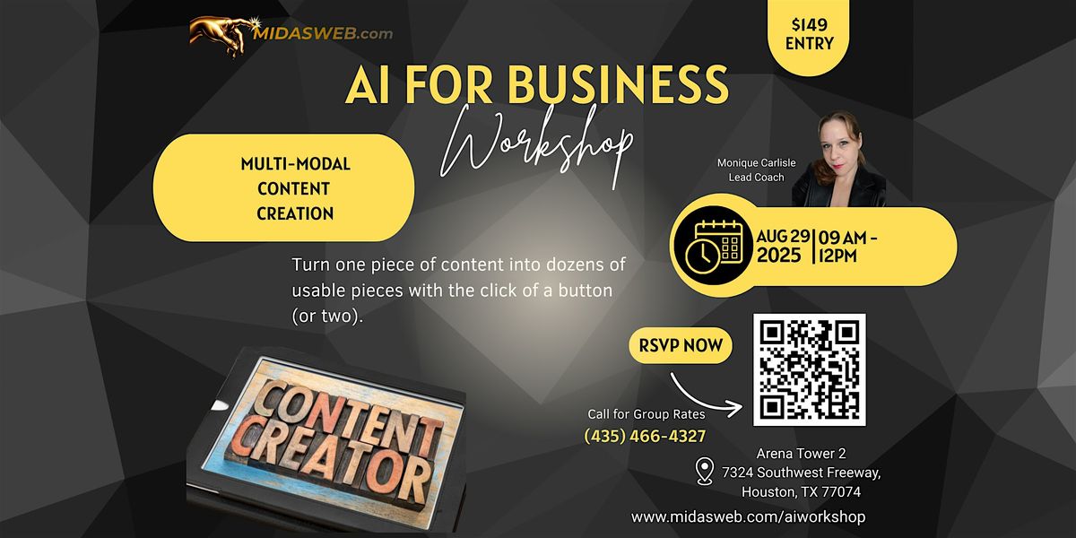 Multi Modal Content Creation, 29 August | Event in Houston | AllEvents