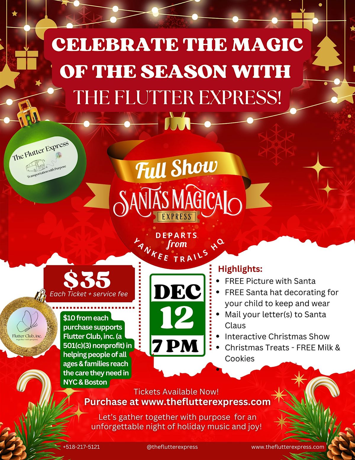 The Flutter Express x Santa's Magical Express, 12 December | Event in Rensselaer | AllEvents