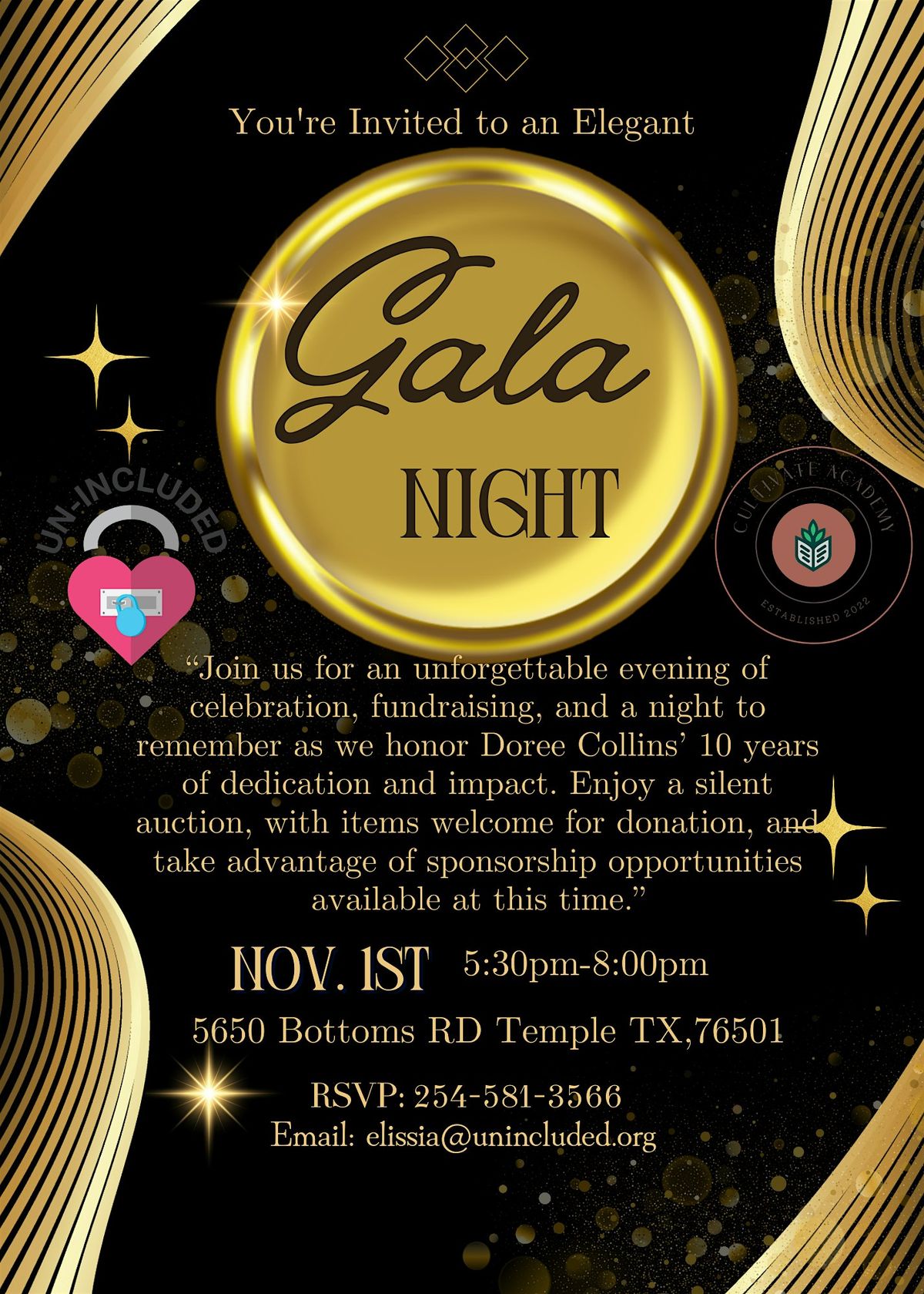 Un-Included Club Gala, 1 November | Event in Temple | AllEvents