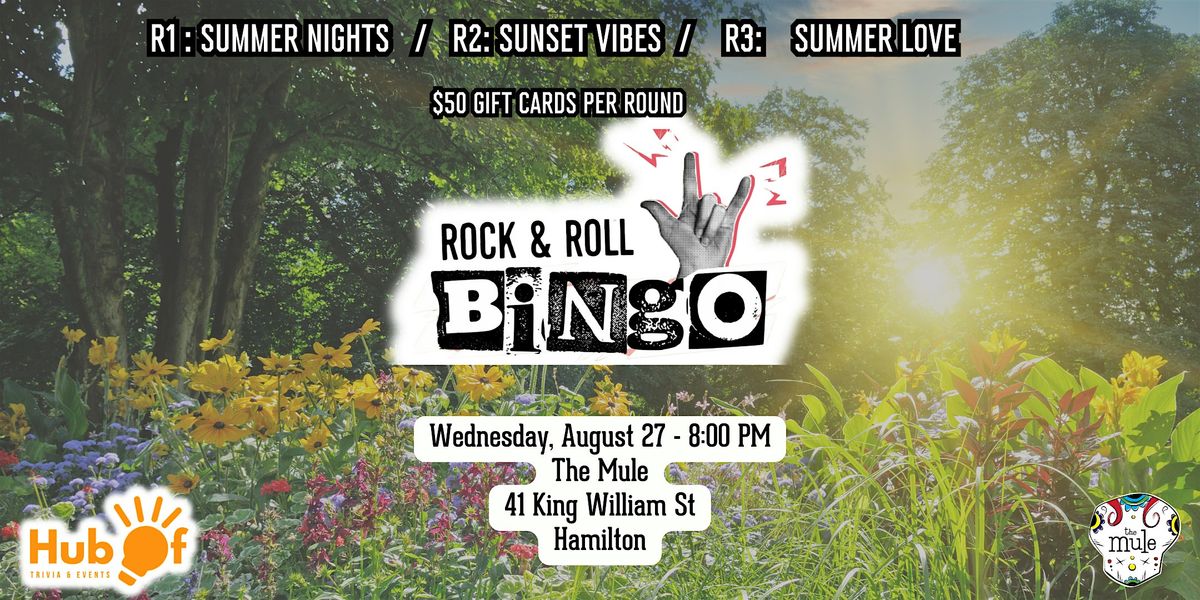 ROCK N'ROLL BINGO @ The Mule! | Event in Hamilton | AllEvents
