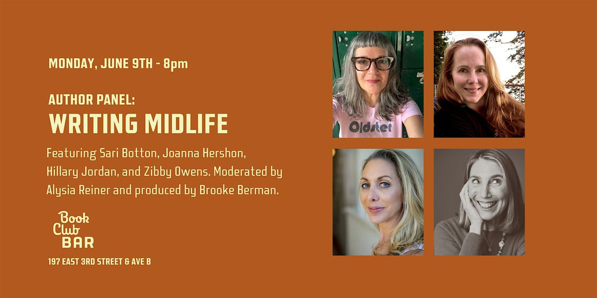 Author Panel: "Writing Midlife", 9 June | Event in New York | AllEvents