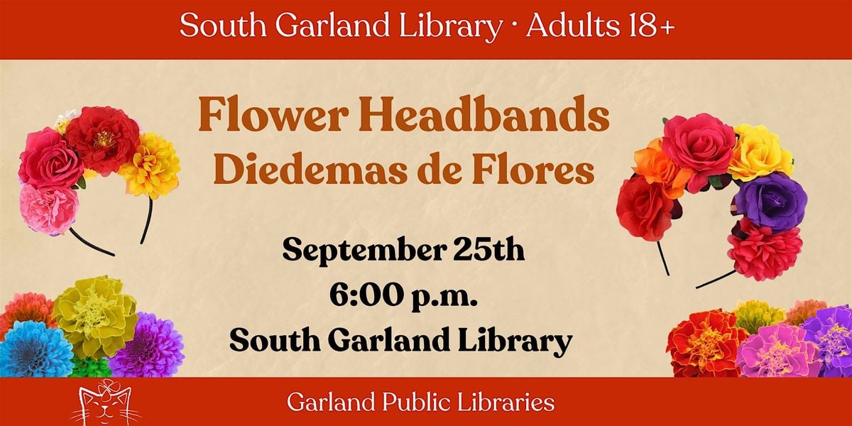 Flower Headbands / Diademas con Flores, 25 September | Event in Garland | AllEvents