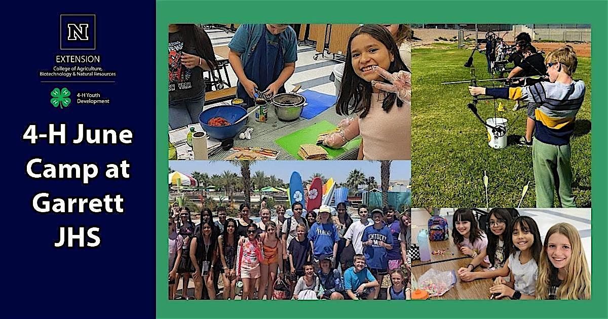 4-H June Camp at Garrett JHS, 2 June | Event in Boulder City | AllEvents