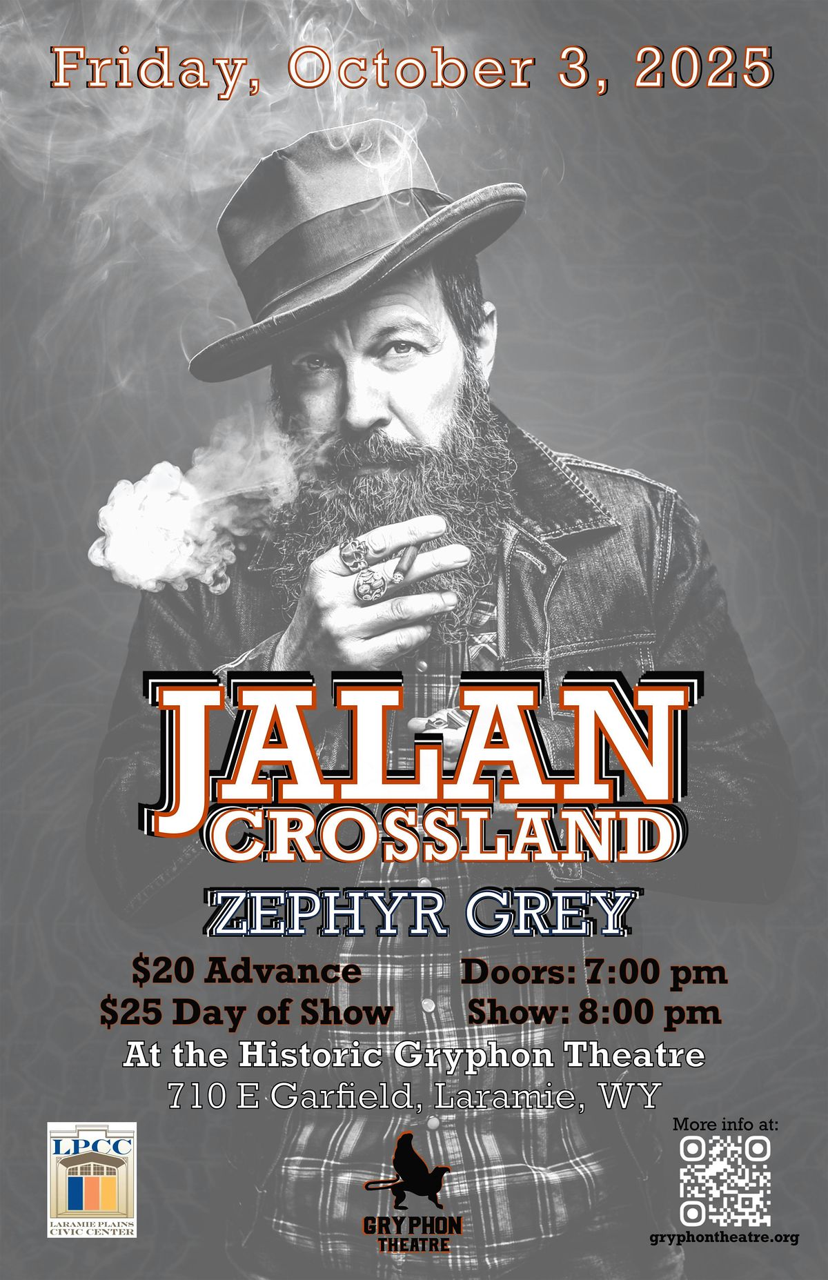 Jalan Crossland, 3 October | Event in Laramie | AllEvents