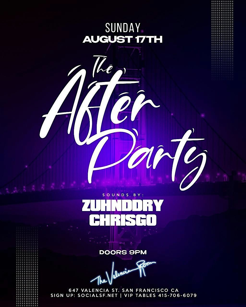 The After Party 8.17, 17 August | Event in SAN FRANCISCO | AllEvents