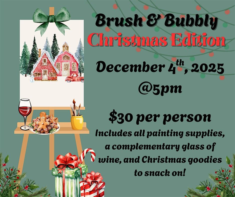 Brush & Bubbly Christmas Edition, 4 December | Event in Blytheville | AllEvents