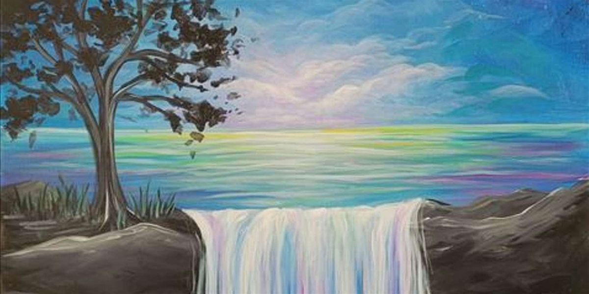 Moonlit Waterfall Fantasy Painting - Paint and Sip by Classpop!™, 5 July | Event in Baytown | AllEvents