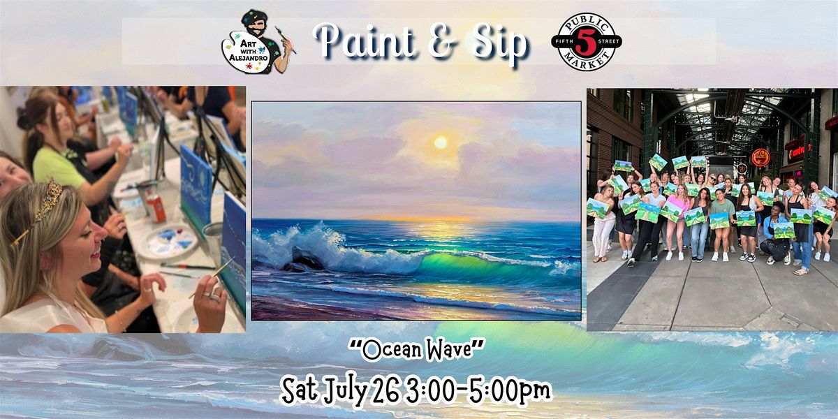 Paint & Sip at 5th St Alley “Ocean Wave”, 26 July | Event in Eugene | AllEvents