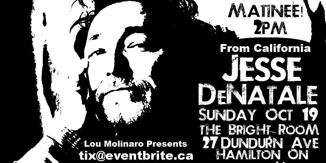 JESSE DeNATALE Sunday Oct 19th MATINEE 2pm @ The Bright Room, 19 October | Event in Hamilton | AllEvents