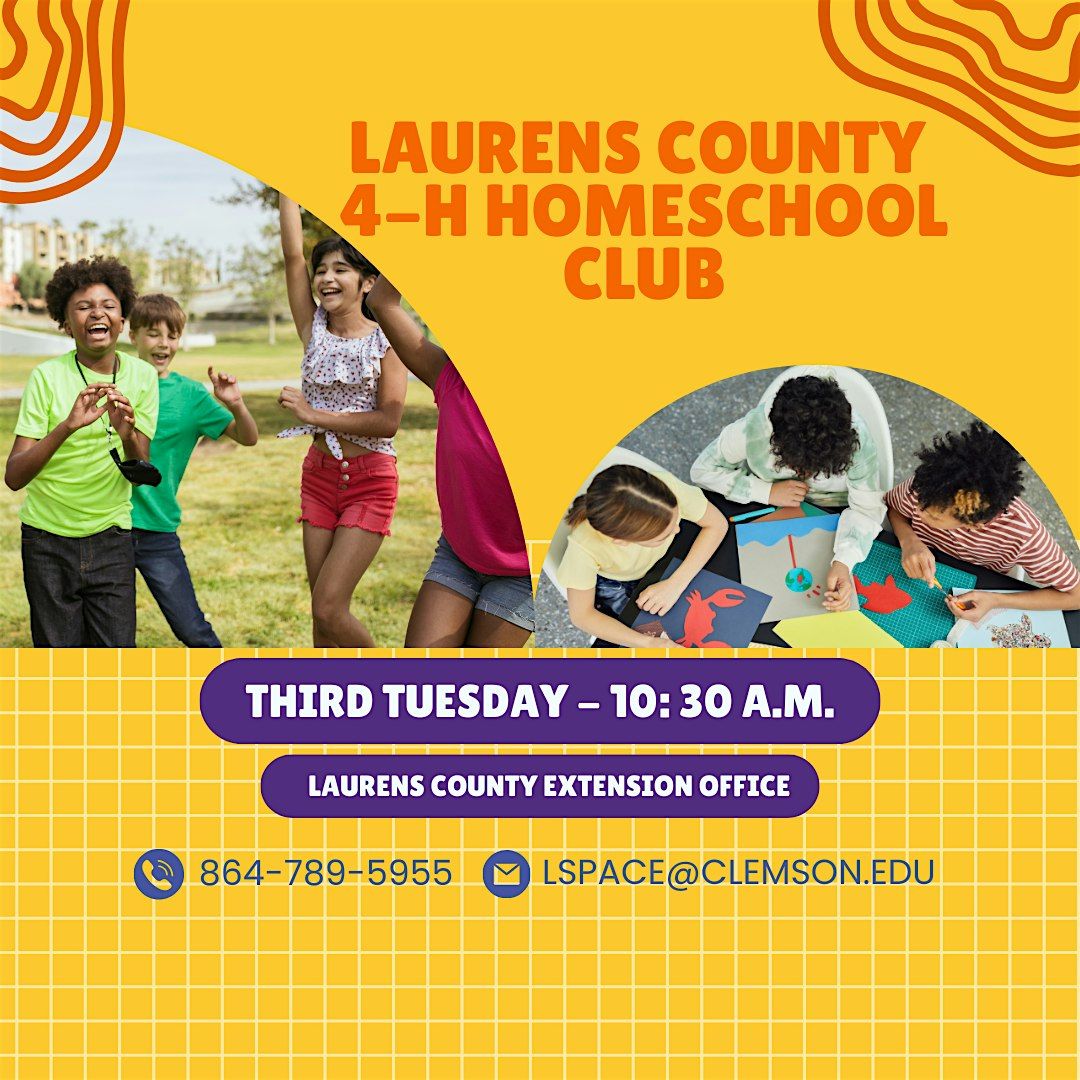 Laurens 4-H Homeschool Interest meeting 2025, 20 May | Event in Laurens | AllEvents