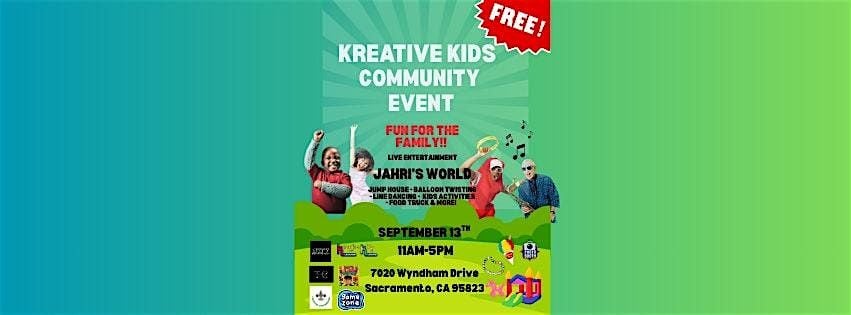 Kreative Kids Community Event, 13 September | Event in Sacramento | AllEvents