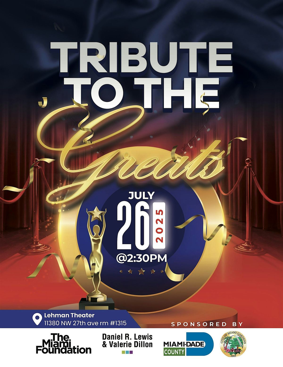 "Tribute to the Greats" 2:30 PM Show, 26 July | Event in Miami | AllEvents