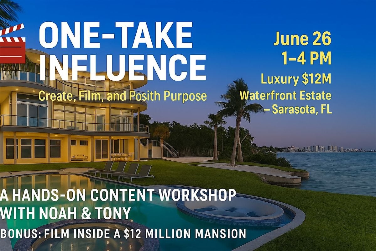 ONE-TAKE INFLUENCE, 26 June | Event in Nokomis | AllEvents