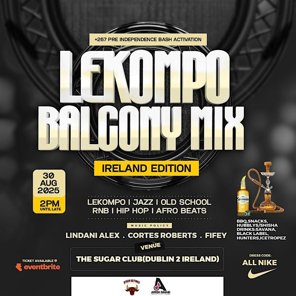 Lekompo balcony mix, 30 August | Event in Dublin | AllEvents