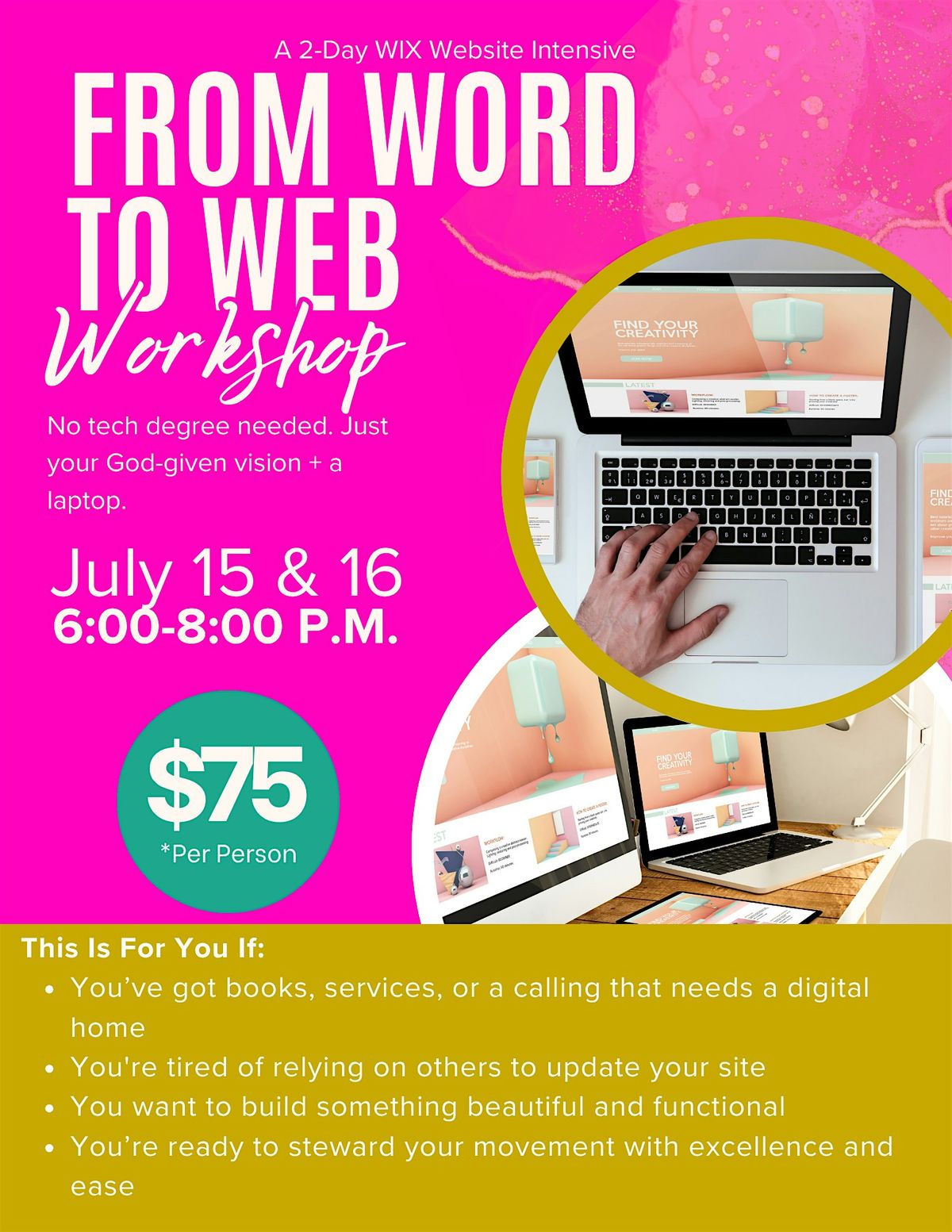 From Word to Web Workshop | AllEvents