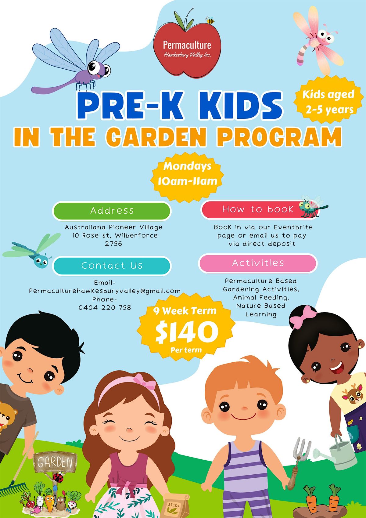 Pre-K Kids In The Garden Program (Term 4), 20 October | Event in Wilberforce | AllEvents