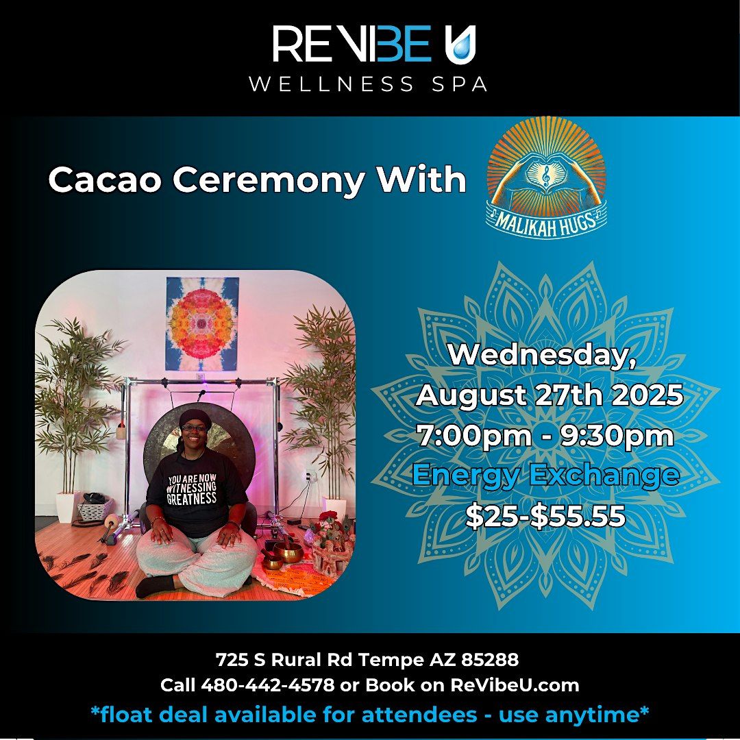 Cacao Ceremony  w/ Malikah Hugs, 27 August | Event in Tempe | AllEvents