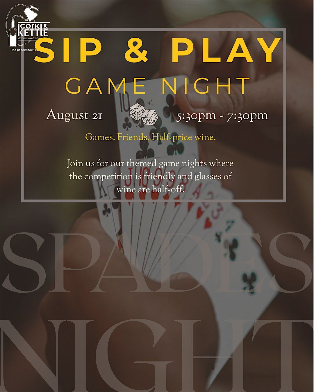 Sip & Play Game Night: Spades Tournament, 21 August | Event in Norfolk | AllEvents