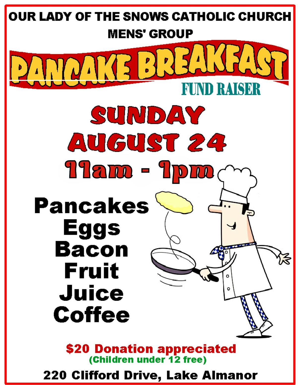Pancake Breakfast, 24 August | Event in Lake Almanor Peninsula | AllEvents