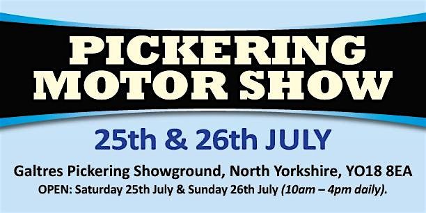 Pickering Motor Show 2026 - Public Admission Tickets, 25 July | Event in Pickering | AllEvents