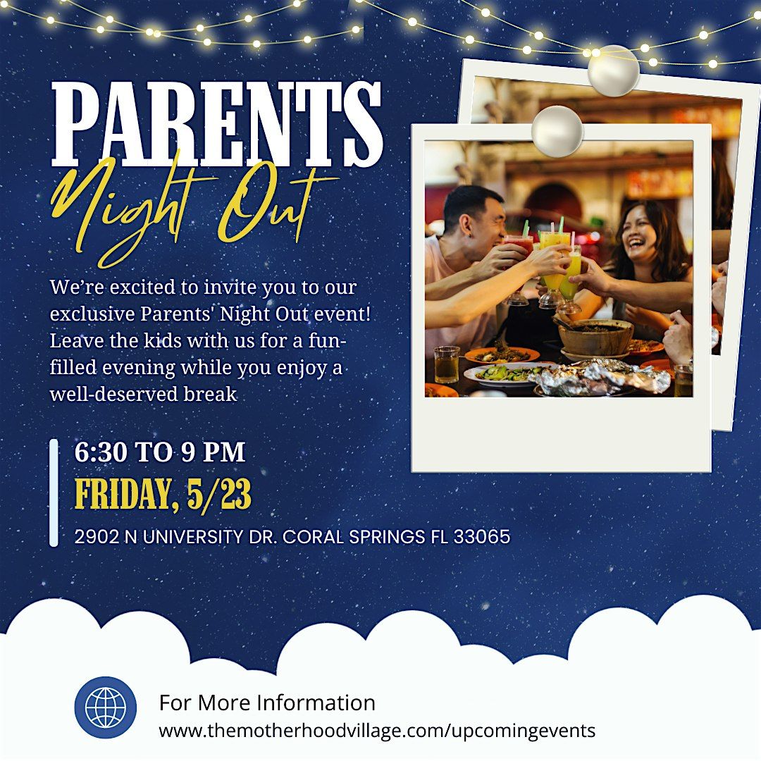 Parents Night Out!, 23 May | Event in Coral Springs | AllEvents