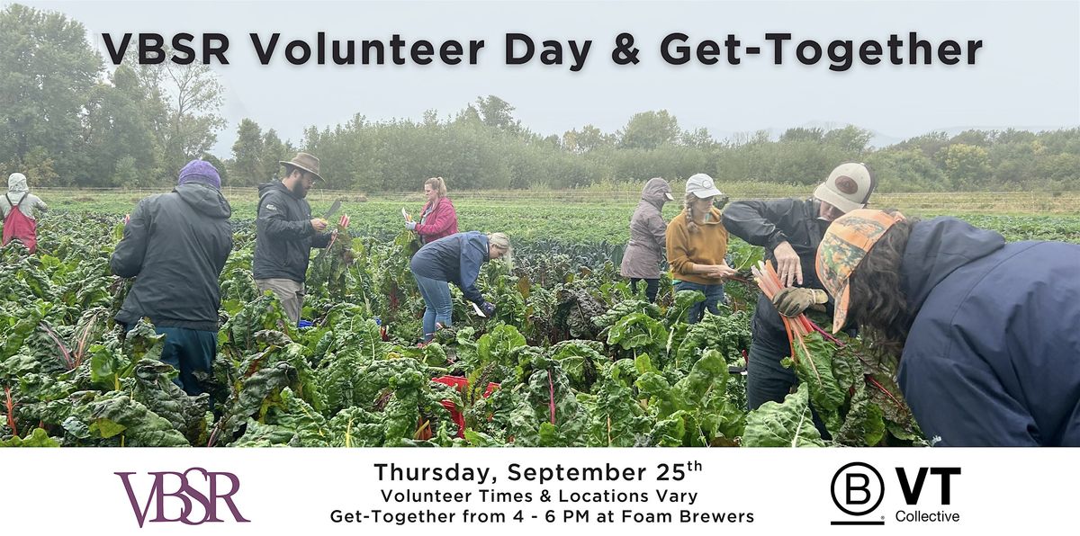 VBSR Volunteer Day & Networking Get-Together, 25 September | Event in Burlington | AllEvents