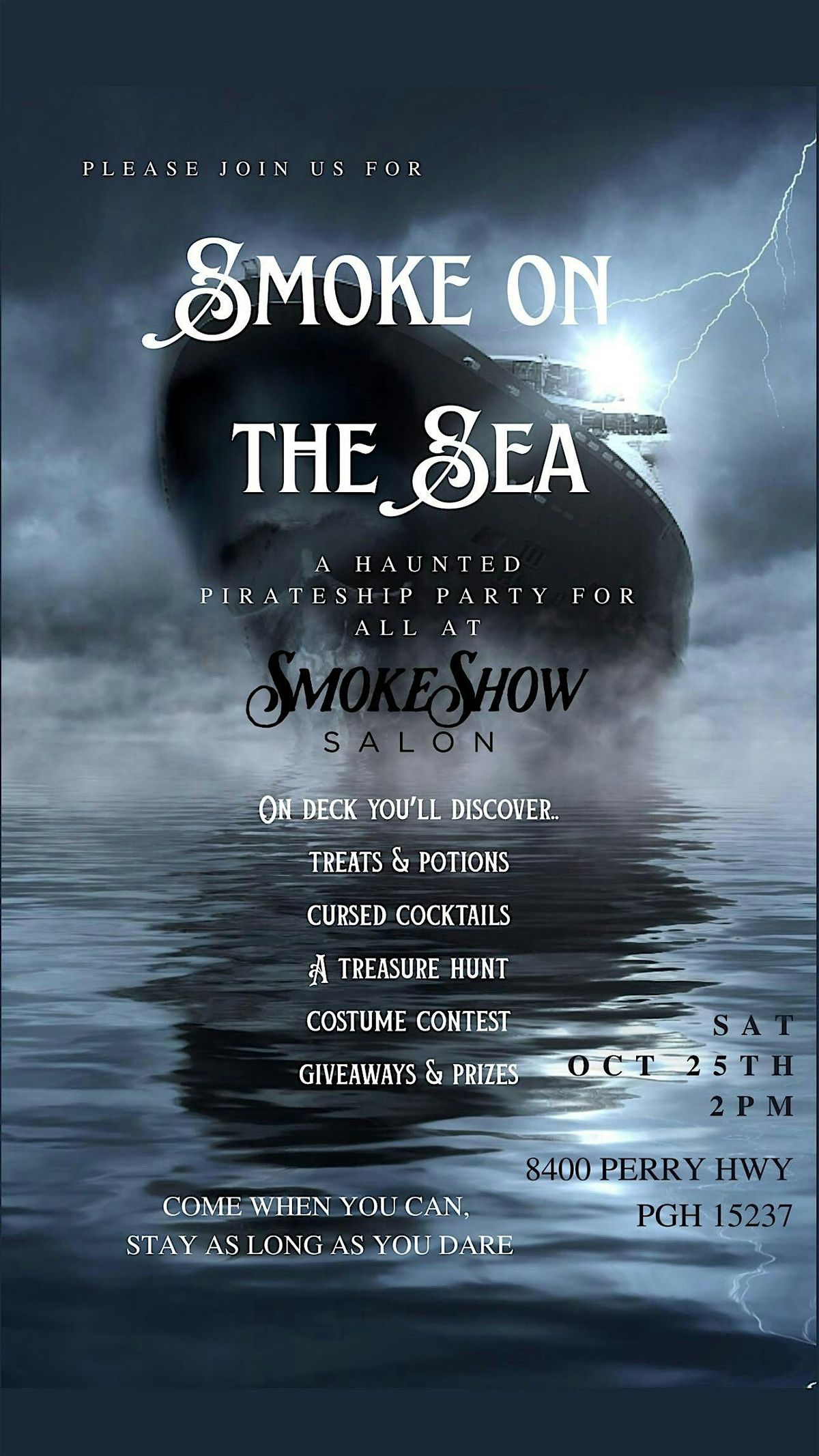 Smoke on the Sea- Halloween party for all hosted by SmokeShow Salon, 25 October | Event in Pittsburgh | AllEvents