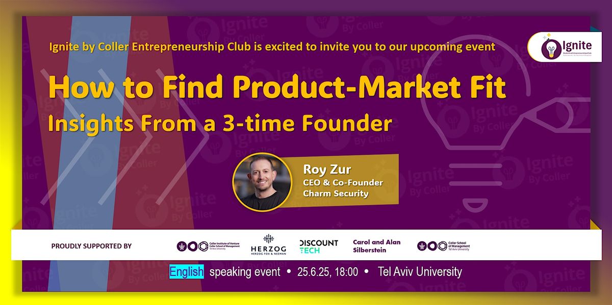 How to Find Product-Market Fit, 25 June | Event in תל אביב-יפו | AllEvents