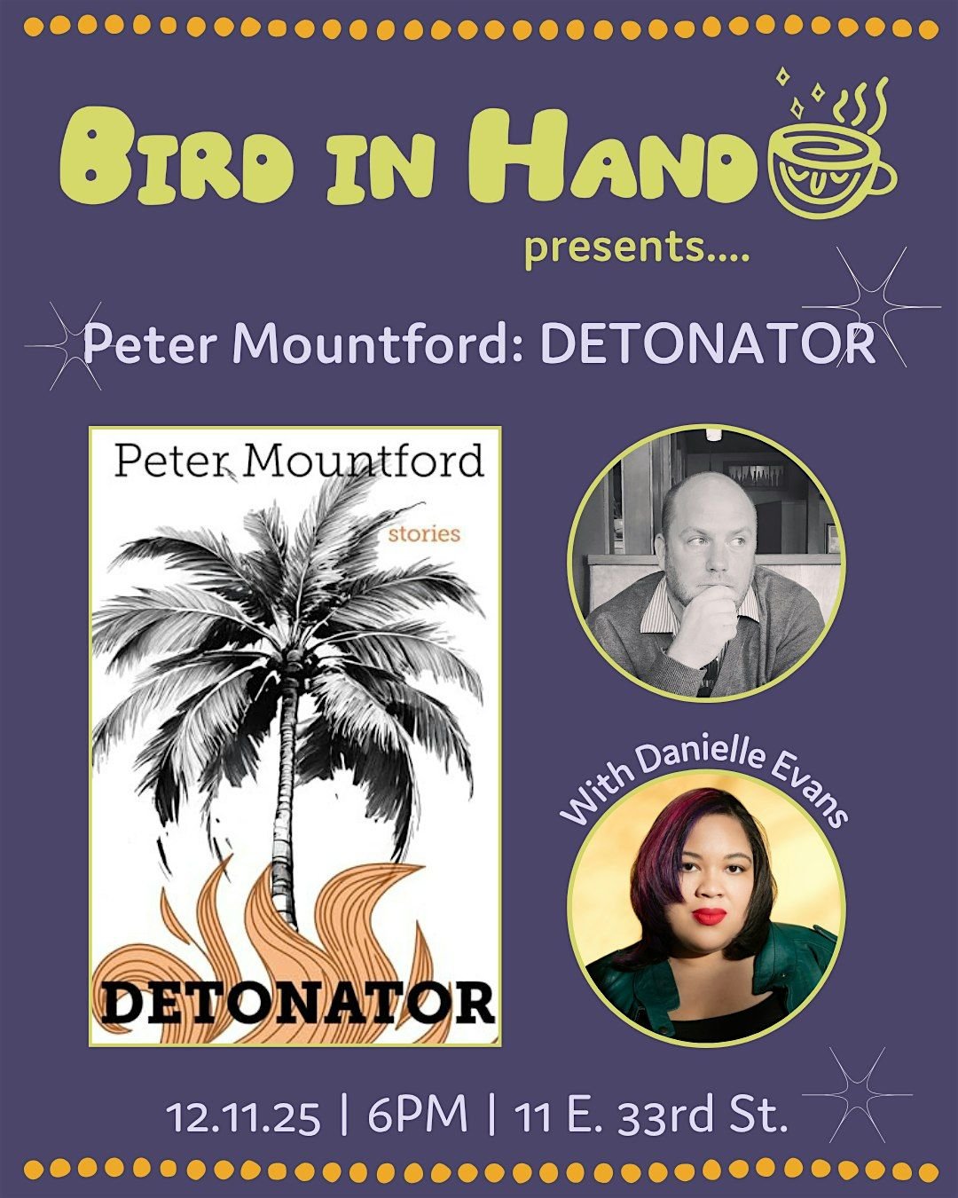 Peter Mountford: DETONATOR (with Danielle Evans), 11 December | Event in Baltimore | AllEvents
