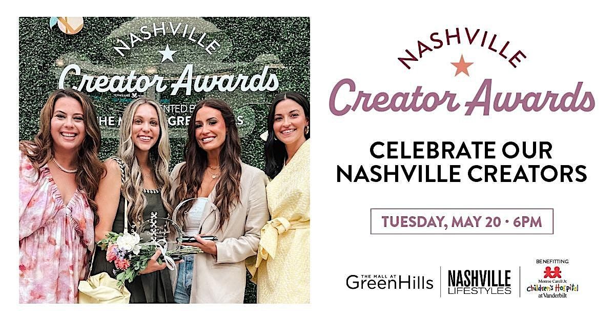 Nashville Creator Awards Ceremony, 20 May | Event in Nashville | AllEvents