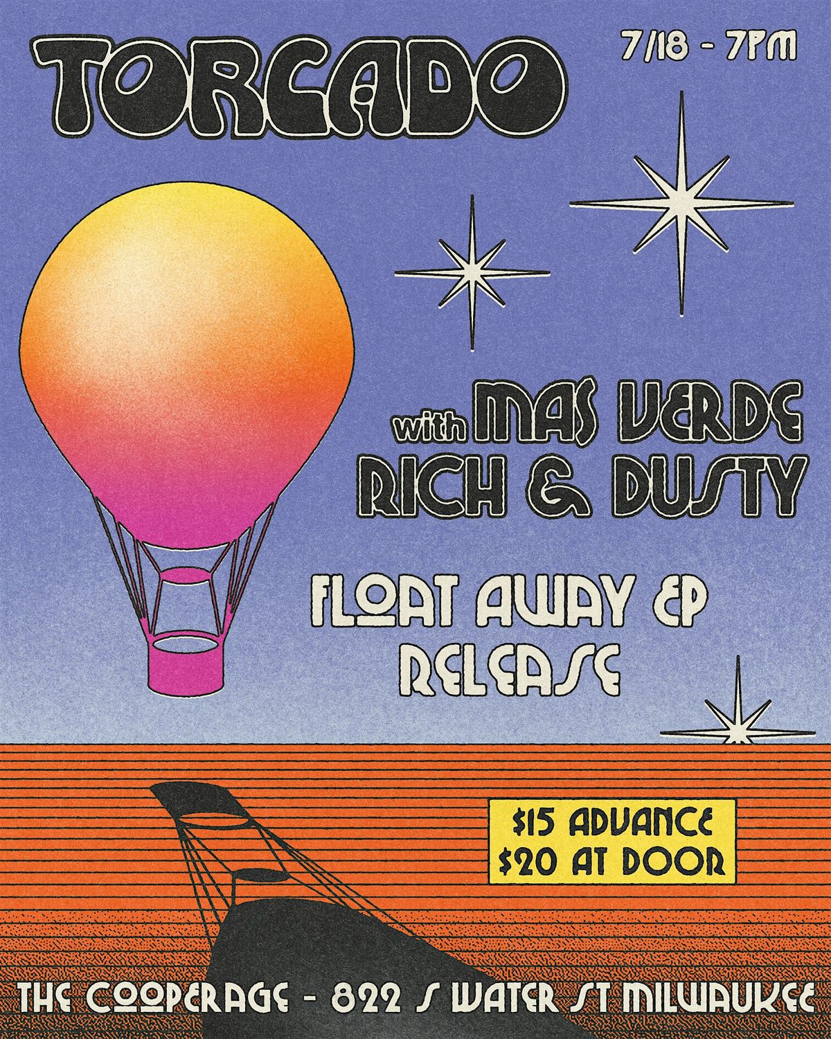Torcado EP Release Show  with Mas Verde and Rich & Dusty, 18 July | Event in Milwaukee | AllEvents