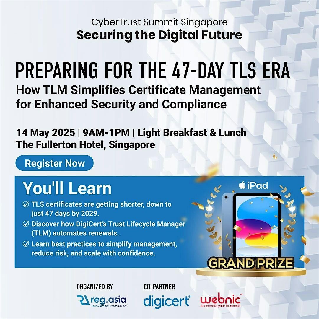 CyberTrust Summit Singapore: Securing the Digital Future | Event in Singapore | AllEvents
