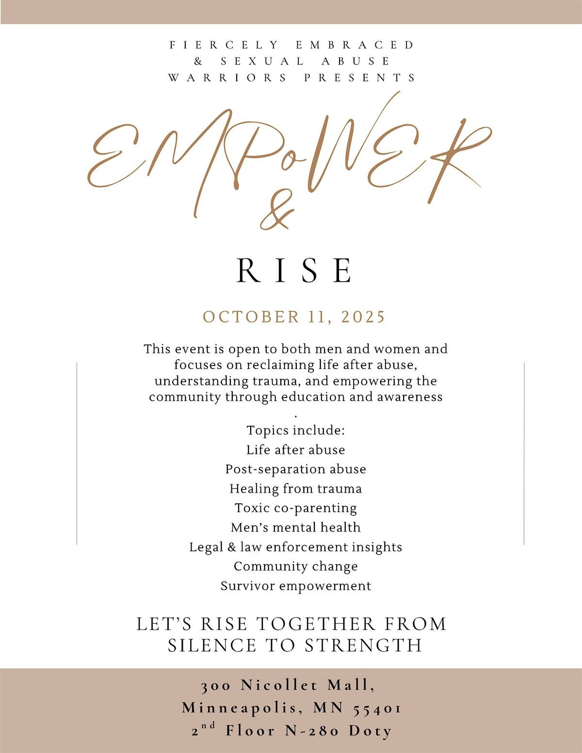 Empower & Rise, 11 October | Event in Minneapolis | AllEvents