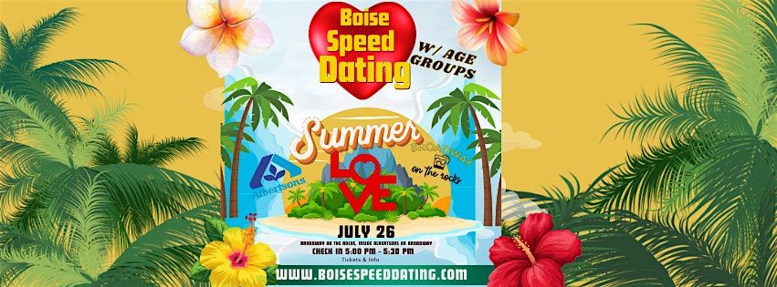 Boise Speed Dating with Age Groups at Broadway on the Rocks, 31 July | Event in Boise | AllEvents