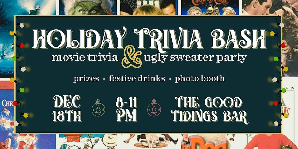 Holiday Trivia Bash: Movie Trivia & Ugly Sweater Party, 18 December | Event in Cleveland | AllEvents