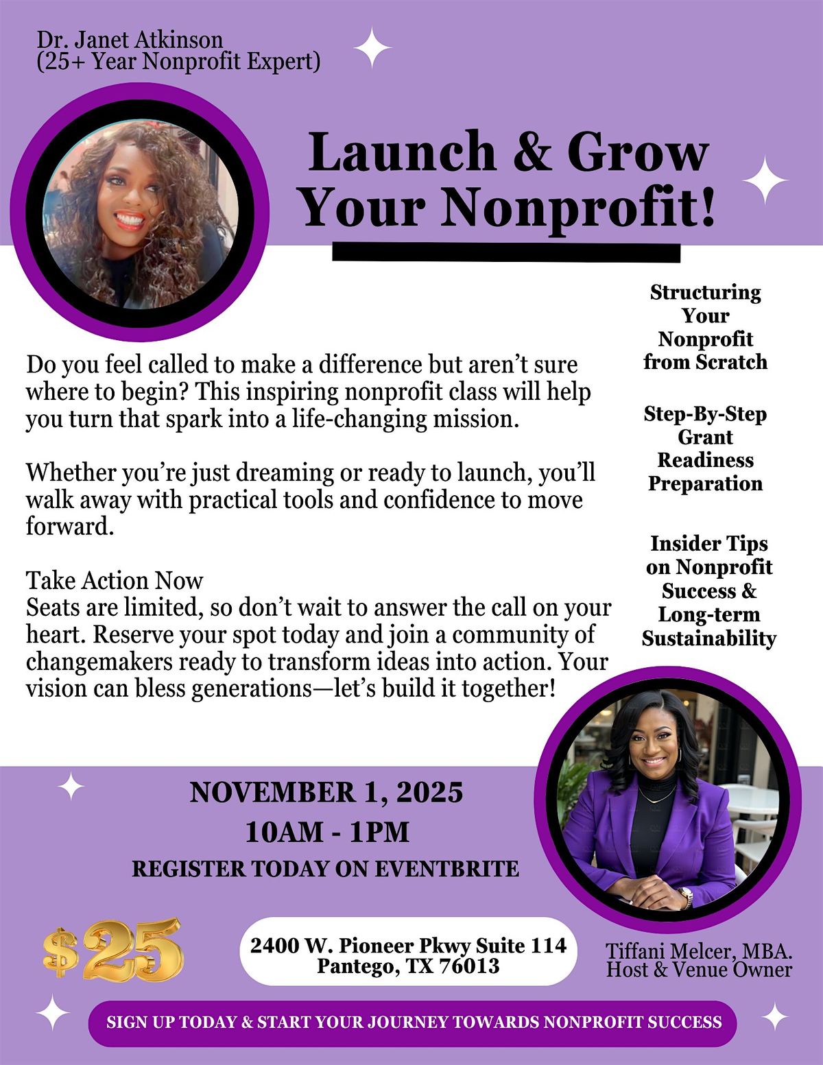 LAUNCH & GROW YOUR NONPROFIT, 1 November | Event in Pantego | AllEvents