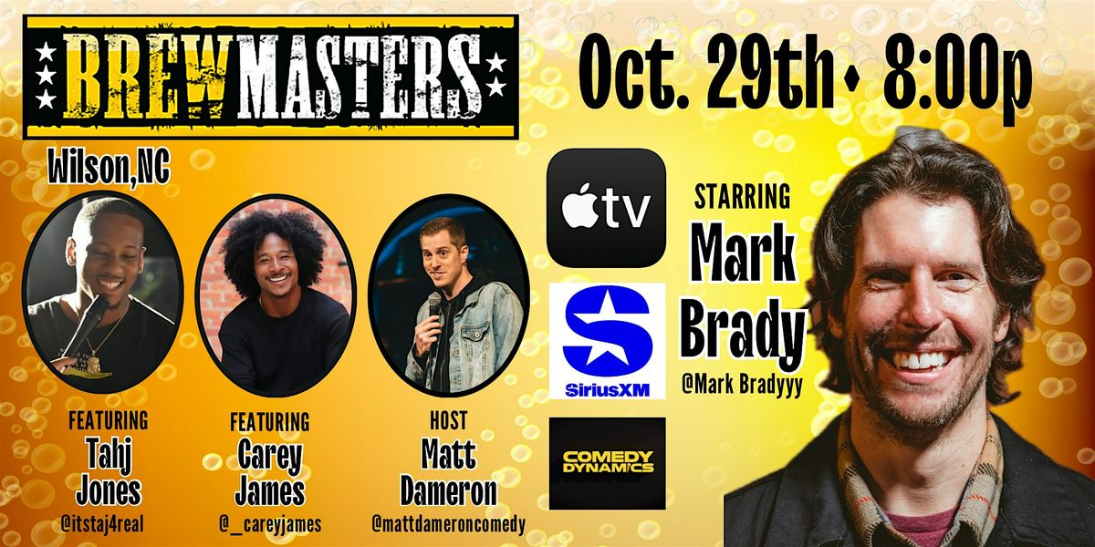 Brewmasters Comedy Featuring Mark Brady, 29 October | Event in Wilson | AllEvents
