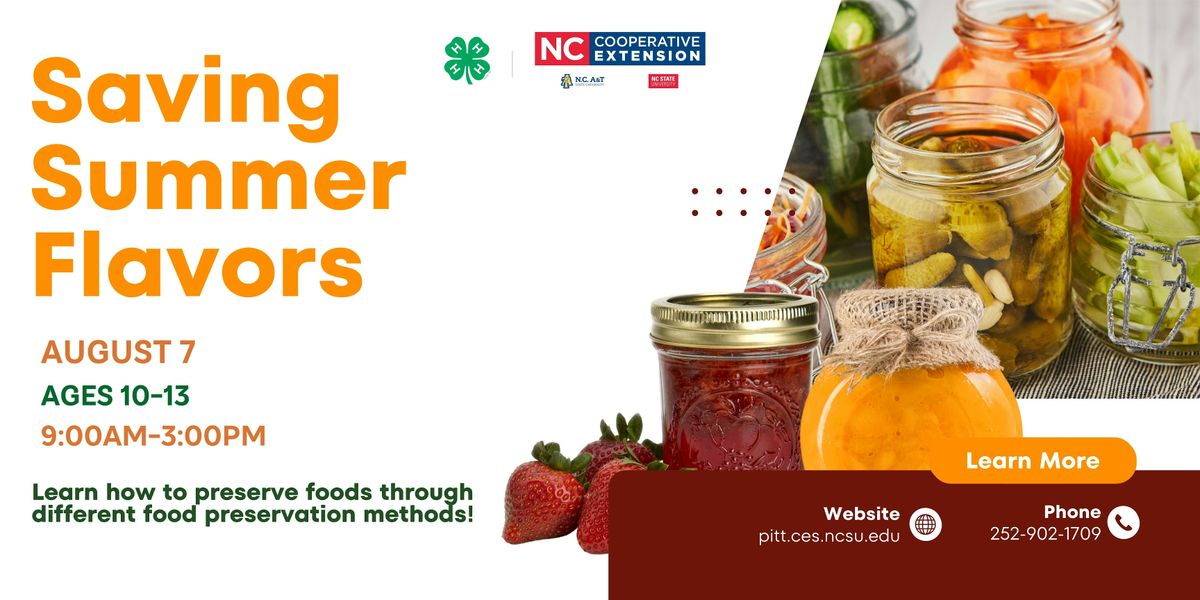 Saving Summer Flavors!, 7 August | AllEvents