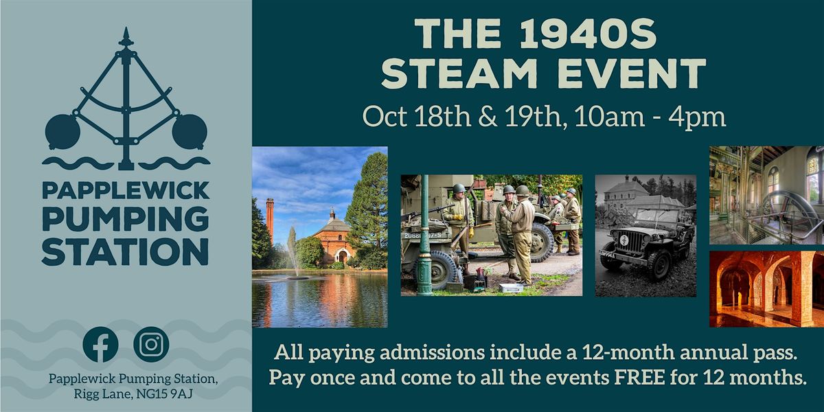 1940s Steam Event at Papplewick Pumping Station, 18 October | Event in Nottingham | AllEvents