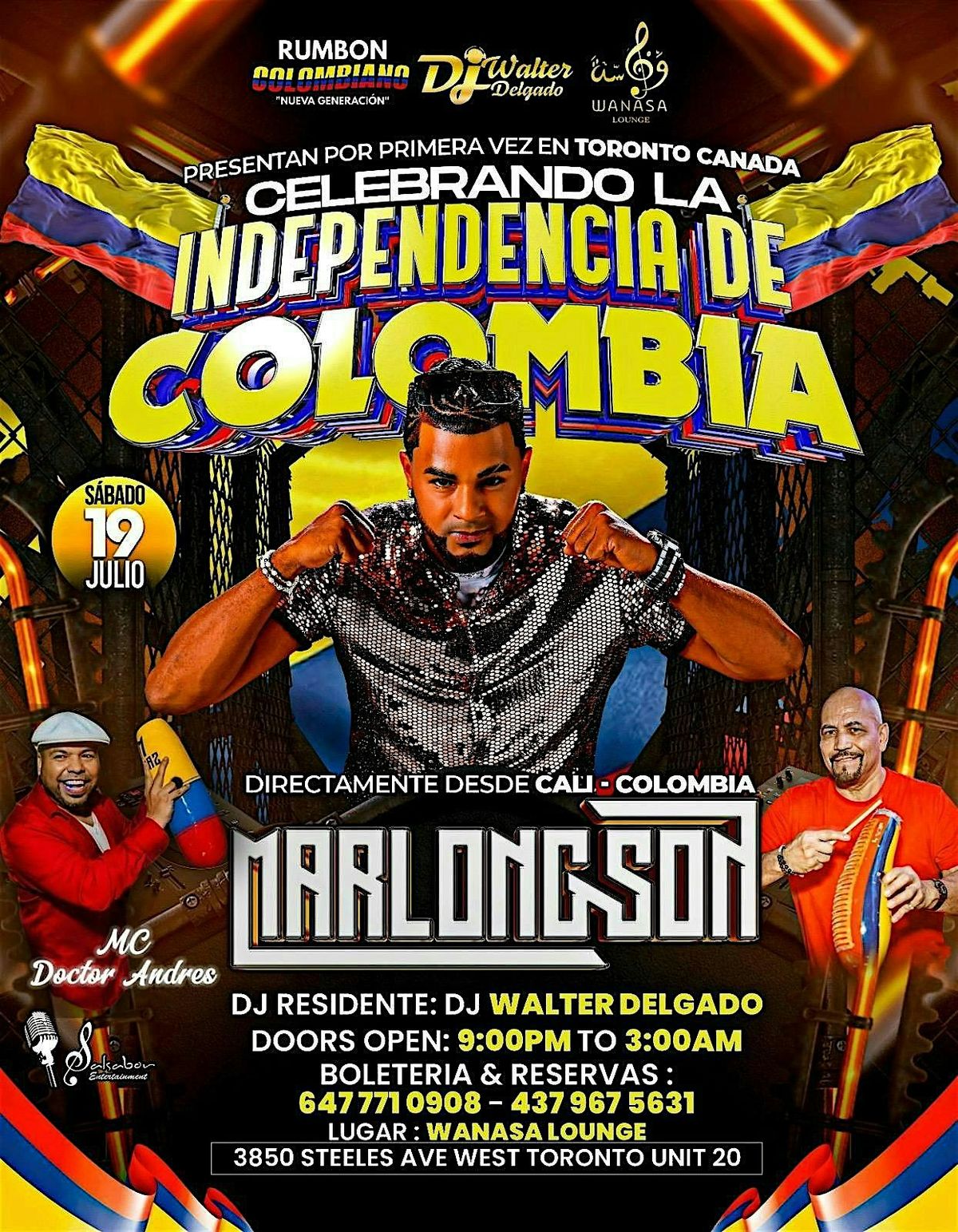DJ MARLONG SON  Y SU BANDA " CELEBRANDO LA INDEPENDENCIA DE COLOMBIA", 19 July | Event in Vaughan