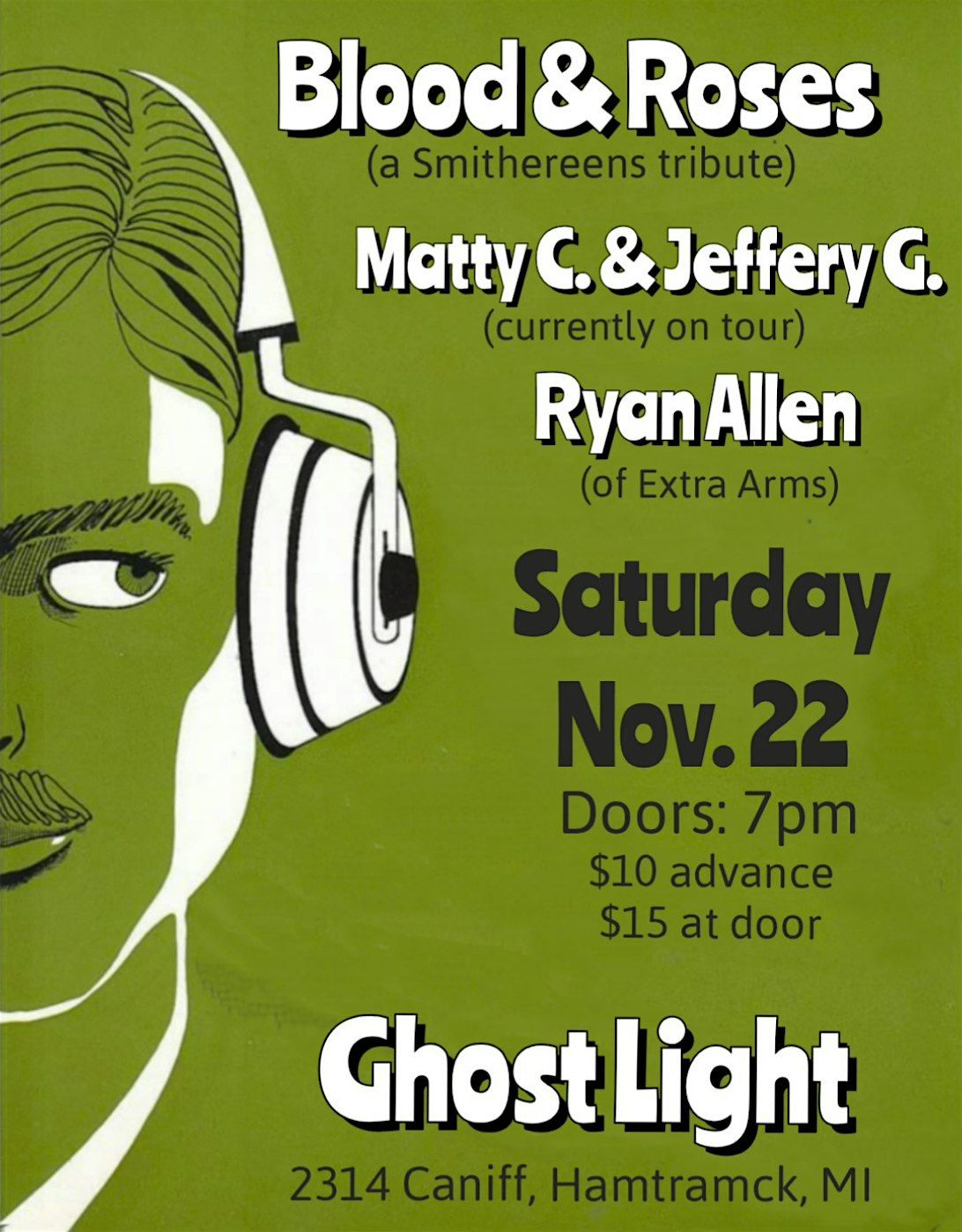 Blood & Roses / Matthew Carlson & Jeffery Gower / Ryan Allen @ Ghost Light, 22 November | AllEvents