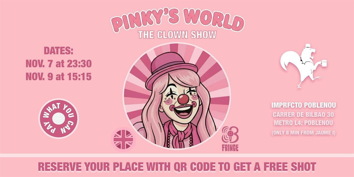 Pinky’s World: Shear Madness (FREE) · The Clown Show · ENG · BCN FRINGE, 7 November | Event in Barcelona