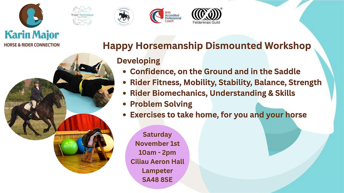 Happy Horsemanship Dismounted Workshop, 1 November | Event in Lampeter | AllEvents
