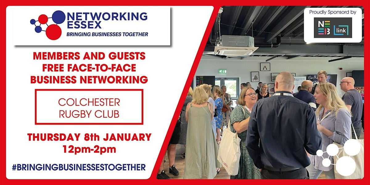 (FREE) Networking Essex Colchester Thursday 12th February 12pm-2pm, 12 February | Event in Off A12 Junction28