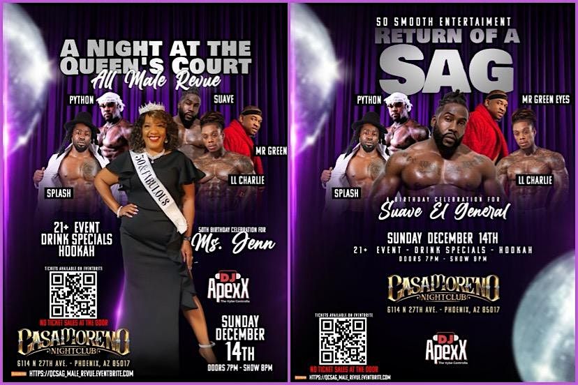 A Night at the Queen's Court - Return of a SAG Male Revue, 14 December | Event in Phoenix | AllEvents