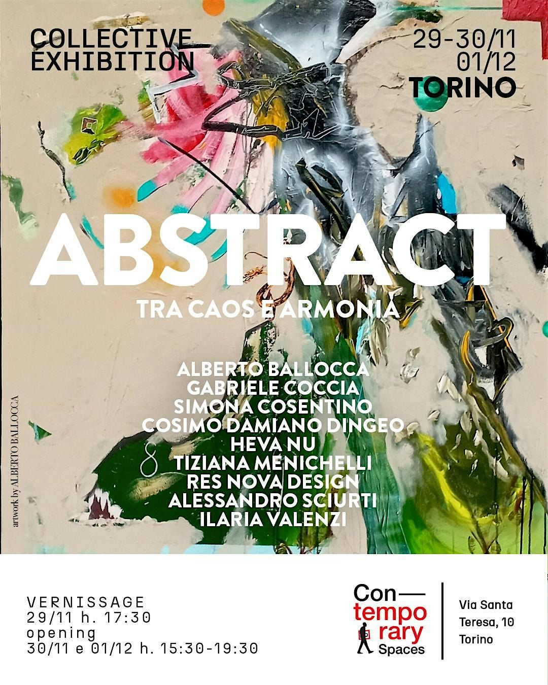 ABSTRACT III edition – Vernissage mostra collettiva, 29 November | Event in Torino | AllEvents