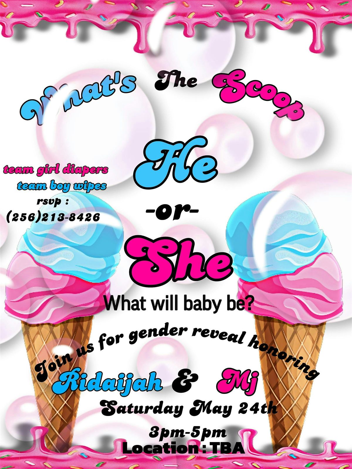 Ridaijah’s Gender Reveal, 24 May | Event in Valley Grande | AllEvents