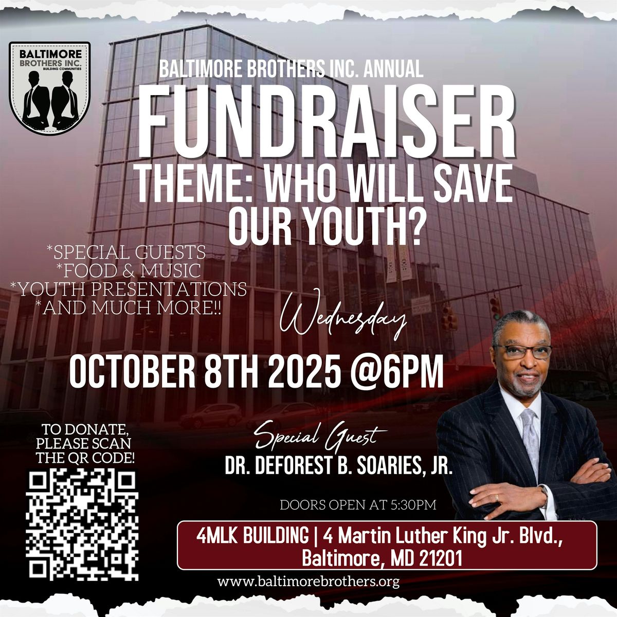 Invitation to Baltimore Brothers 10-Year Anniversary Fundraiser, 8 October | Event in Baltimore | AllEvents